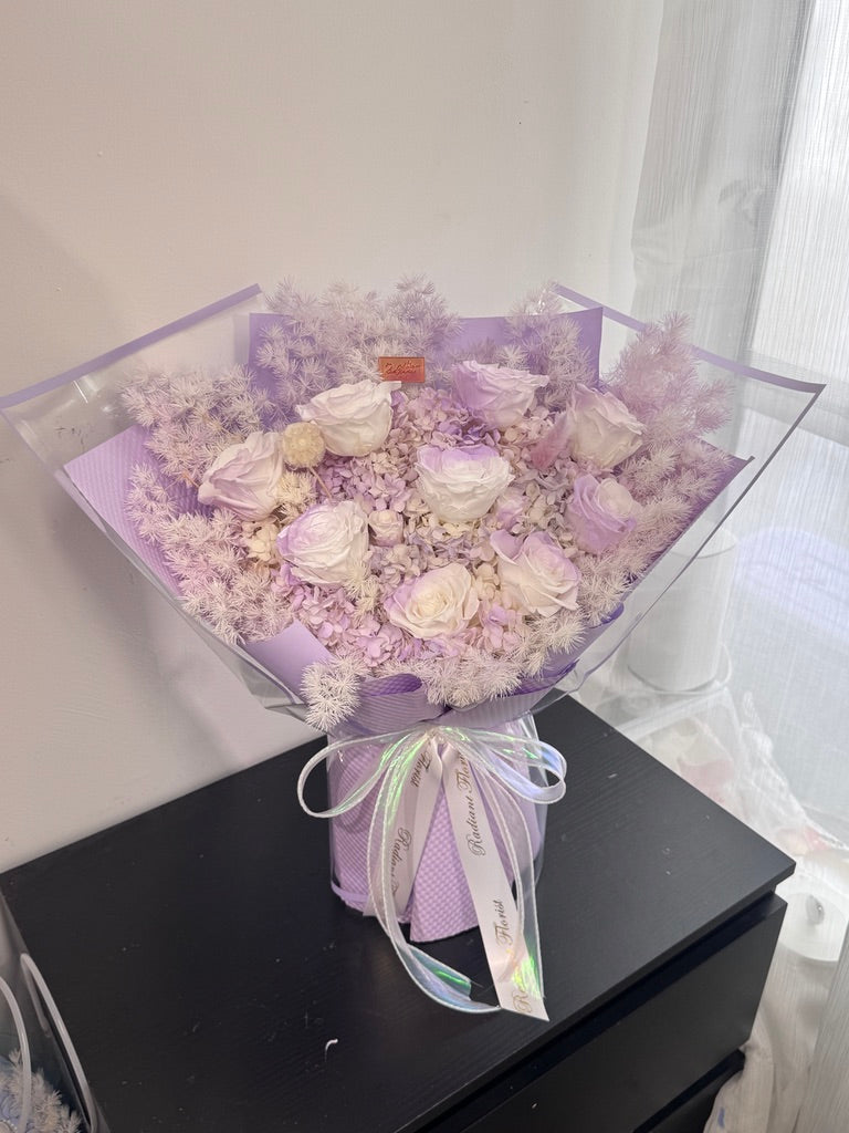 Best Seller 🌟 Blooming Love 永生花束 溫柔紫