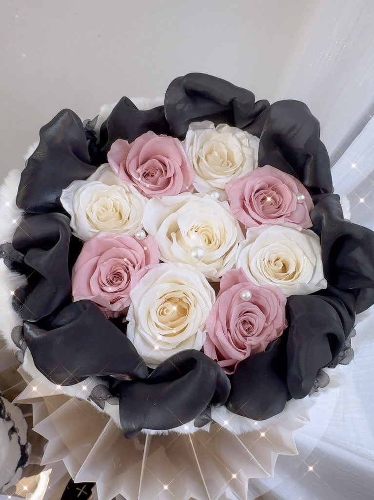 限量特價款💥 Elegance 永生花束 粉白色