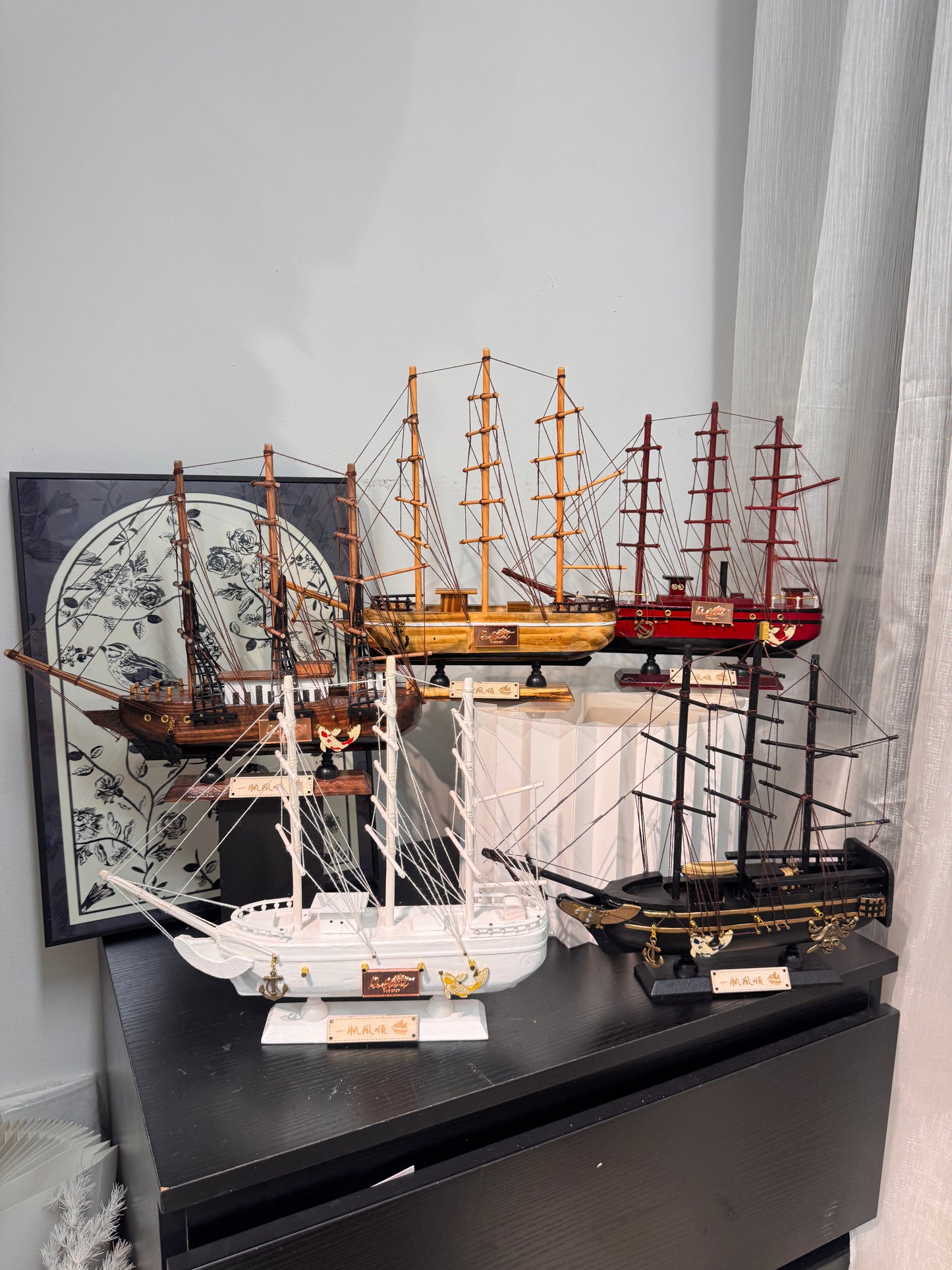 🎁燈箱款 帆船永生花鈔票禮盒|大Size 深啡色