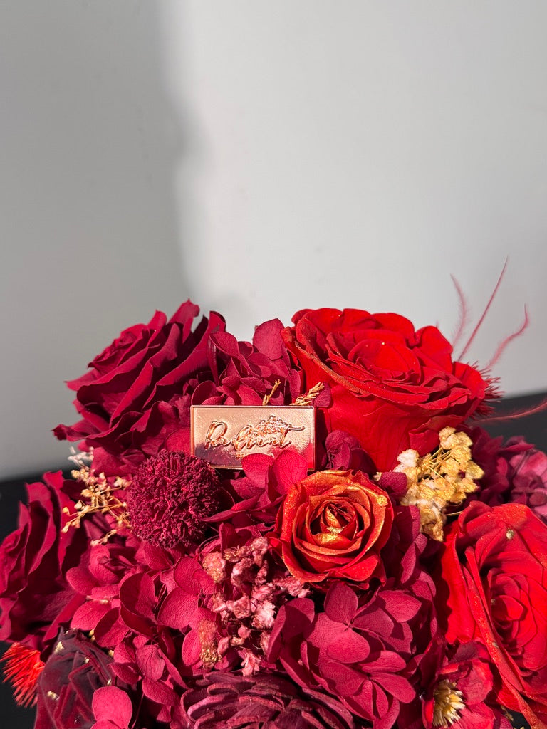 婚禮系列👰 新娘出門花球 酒紅色