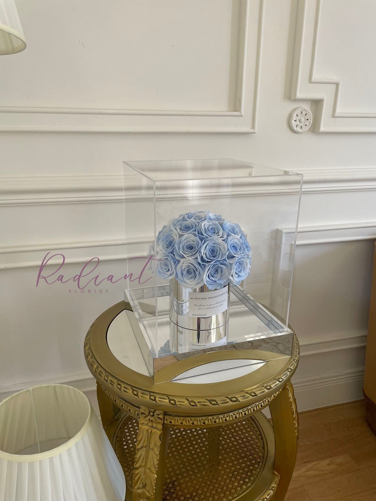 經典鏡面玫瑰花桶 Classic rose bucket