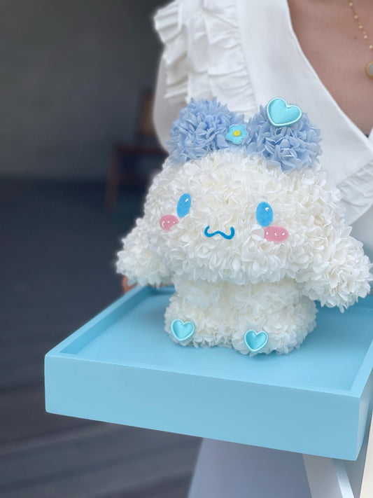 肉桂狗永生花擺設