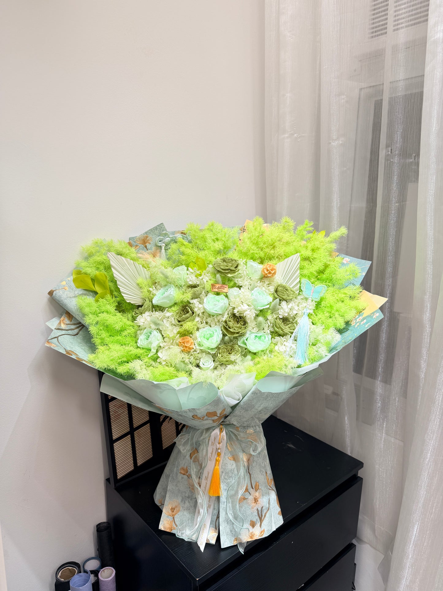 Blooming Love 永生花束 綠色 訂製款