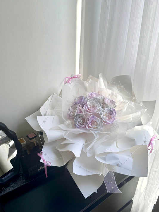 Romantic 永生花束 Pastel purple