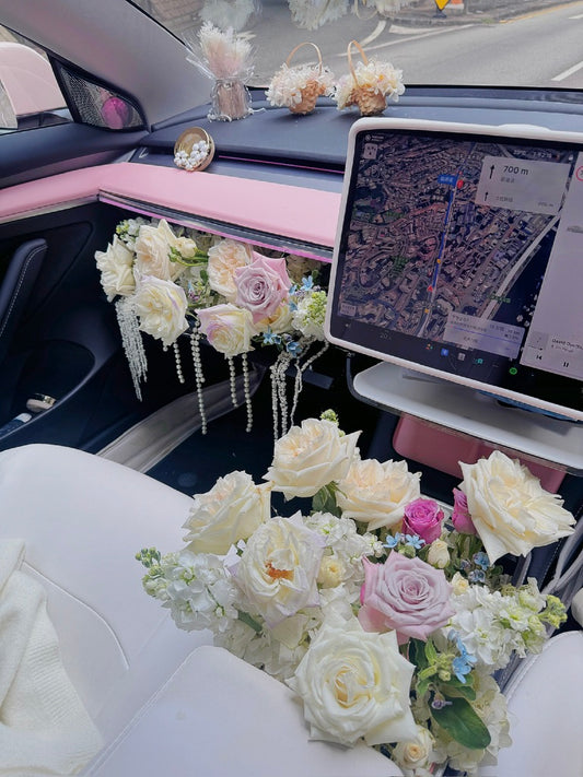 鮮花車尾箱佈置-副駕/中控台