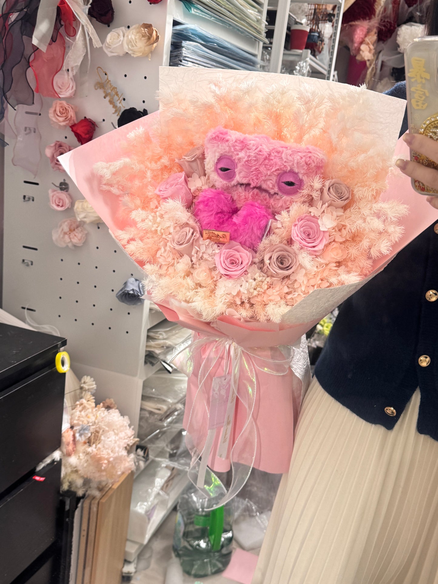 訂製款💌醜醜牙寶公仔永生花束