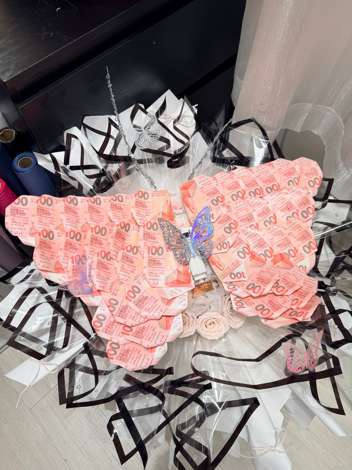 遙控款 Butterfly Bloom 蝴蝶鈔票花束 🦋Extra Large Size