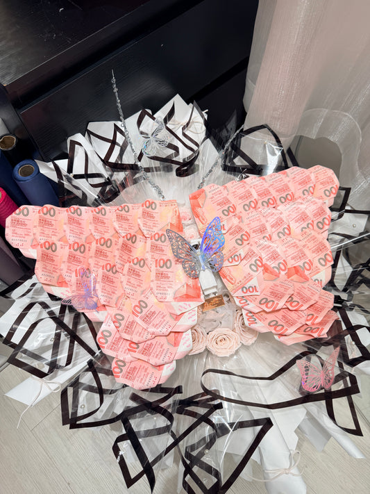 遙控款 Butterfly Bloom 蝴蝶鈔票花束 🦋Extra Large Size