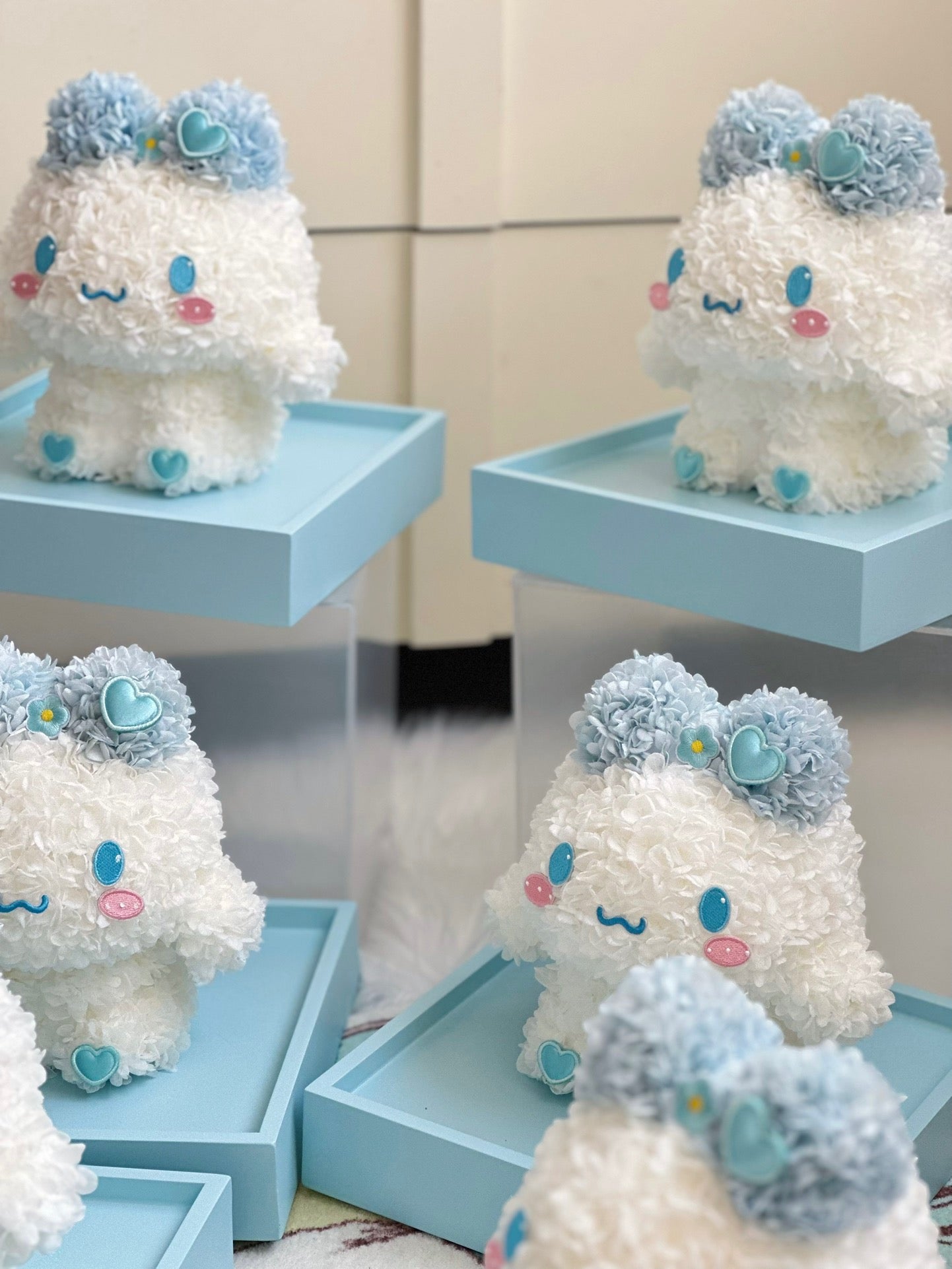 肉桂狗永生花擺設