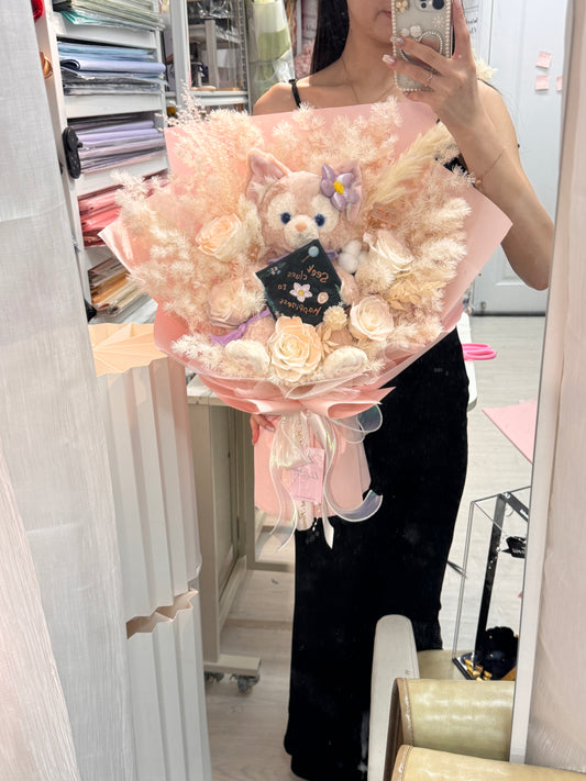 🌟 Blooming Love Linabell 公仔永生花束 訂製款