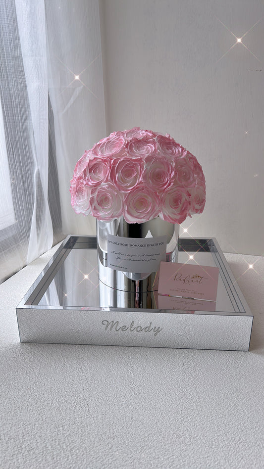 經典鏡面玫瑰花桶 Classic rose bucket