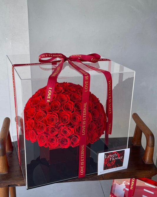 夢寐以求99支玫瑰永生花束